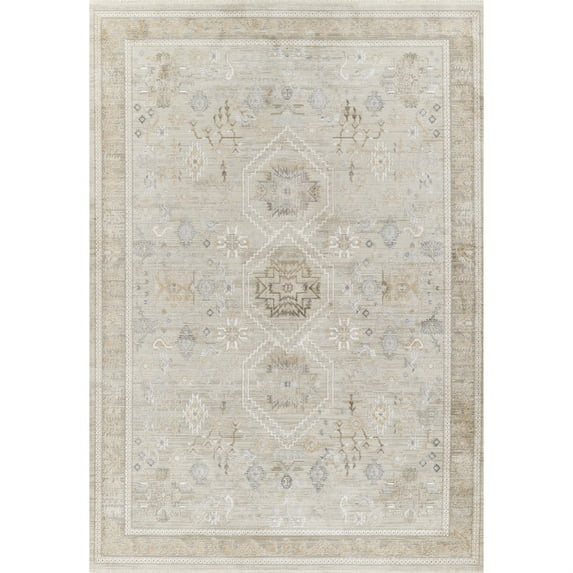Momeni Cambridge Viscose and PES Traditional Grey Area Rug 3'11" X 5'5"