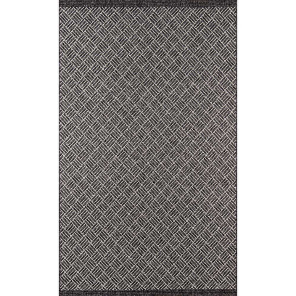 Momeni Como Polypropylene Machine Made Charcoal Indoor Outdoor Rug 9'10" X 13'2"