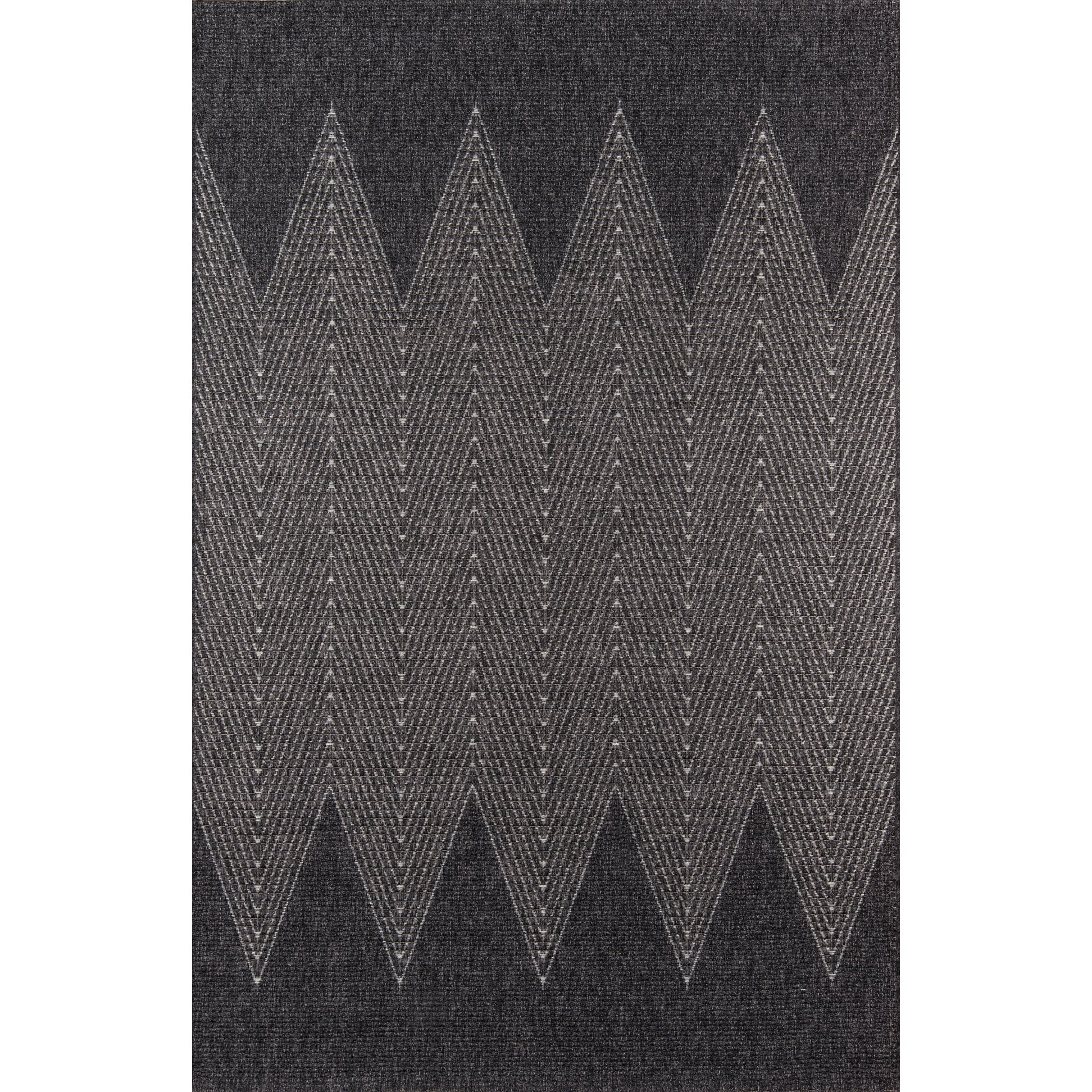 Momeni Como Polypropylene Machine Made Charcoal Indoor Outdoor Rug 9'10" X 13'2"