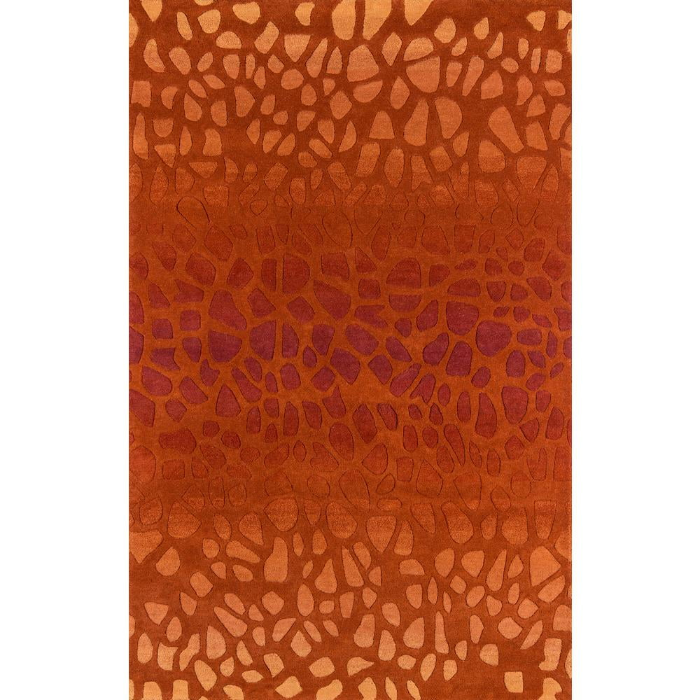 Momeni Contemporary Rectangle Area Rug, Paprika, 5' X 8'