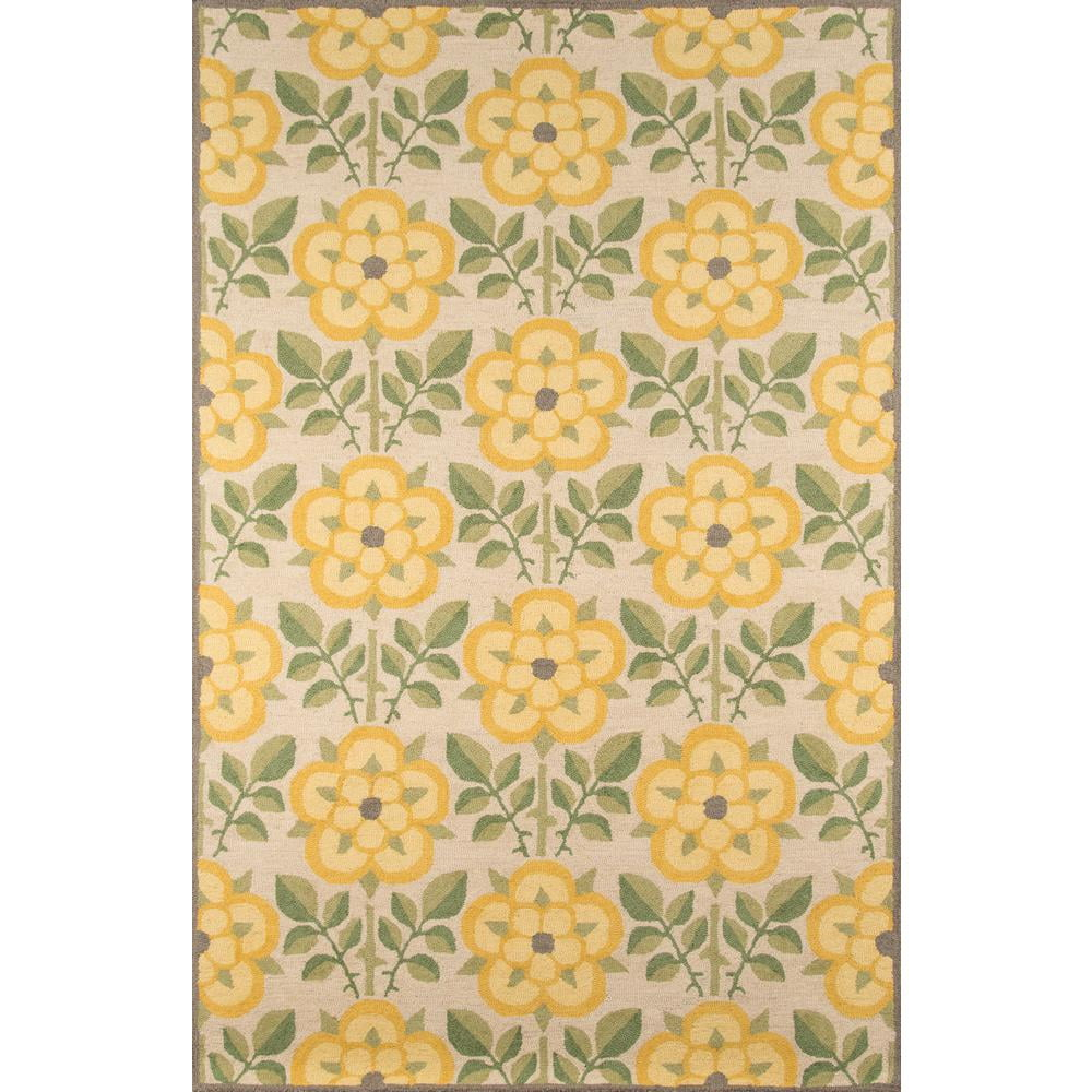 Momeni Contemporary Rectangle Area Rug, Yellow, 2' X 3'