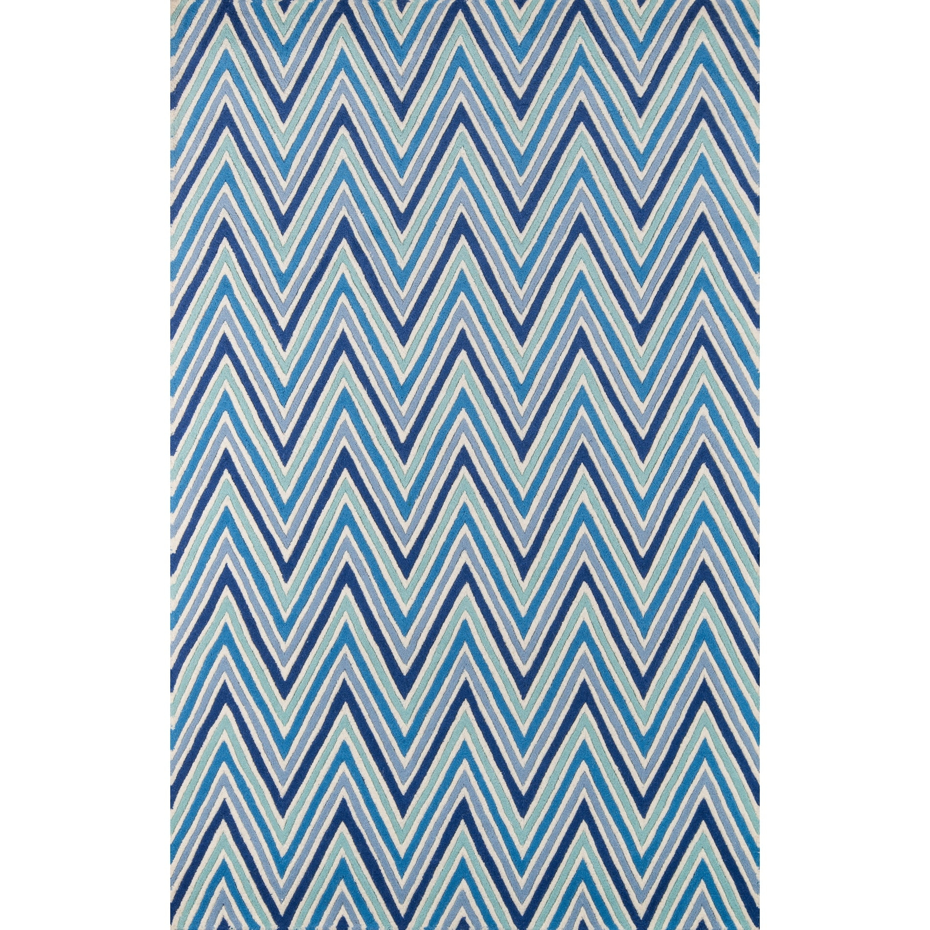 Momeni Delhi 3'6" X 5'6" Contemporary Hand Tufted Wool Rug in Blue