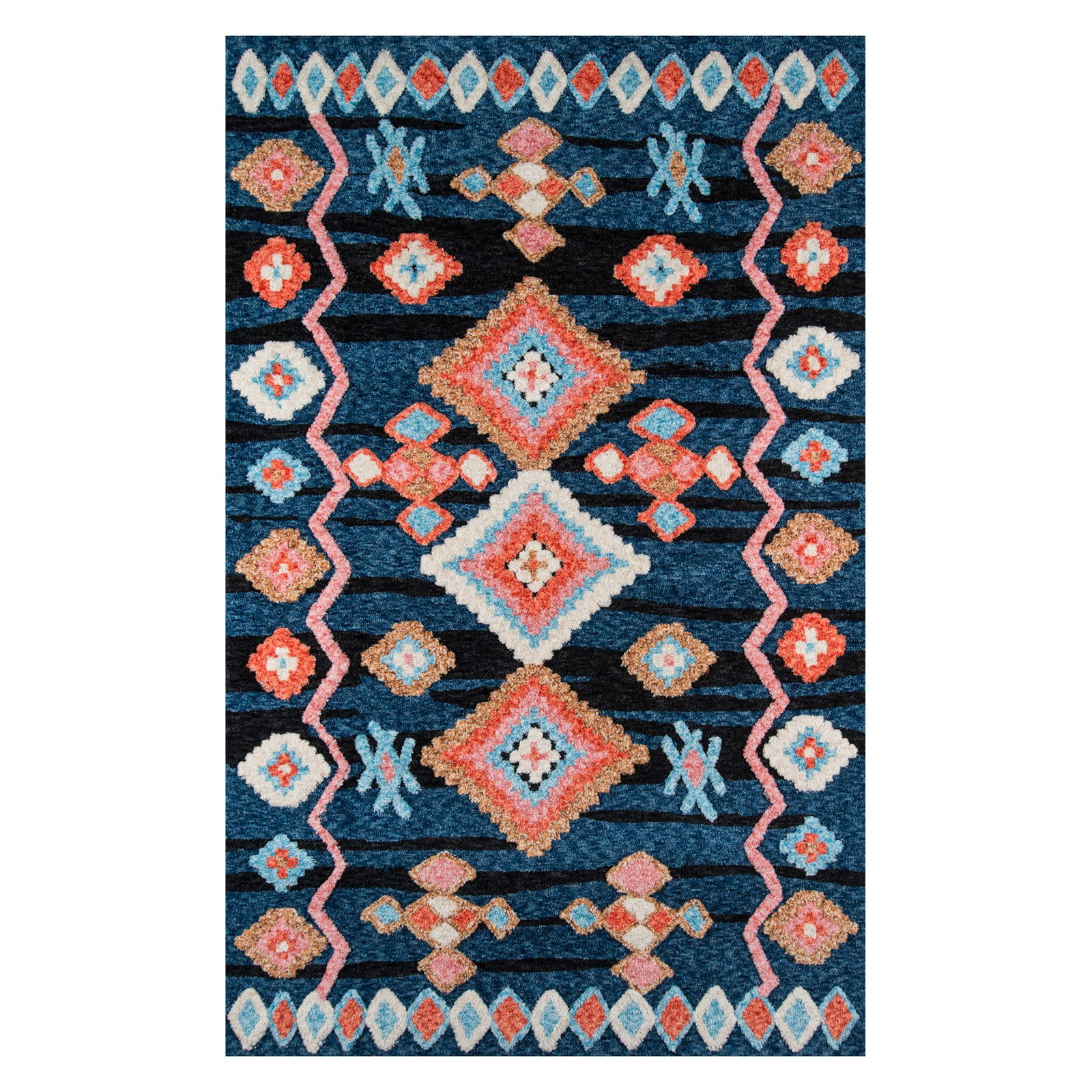 Momeni Contemporary Rectangle Area Rug, Navy, 2' X 3'