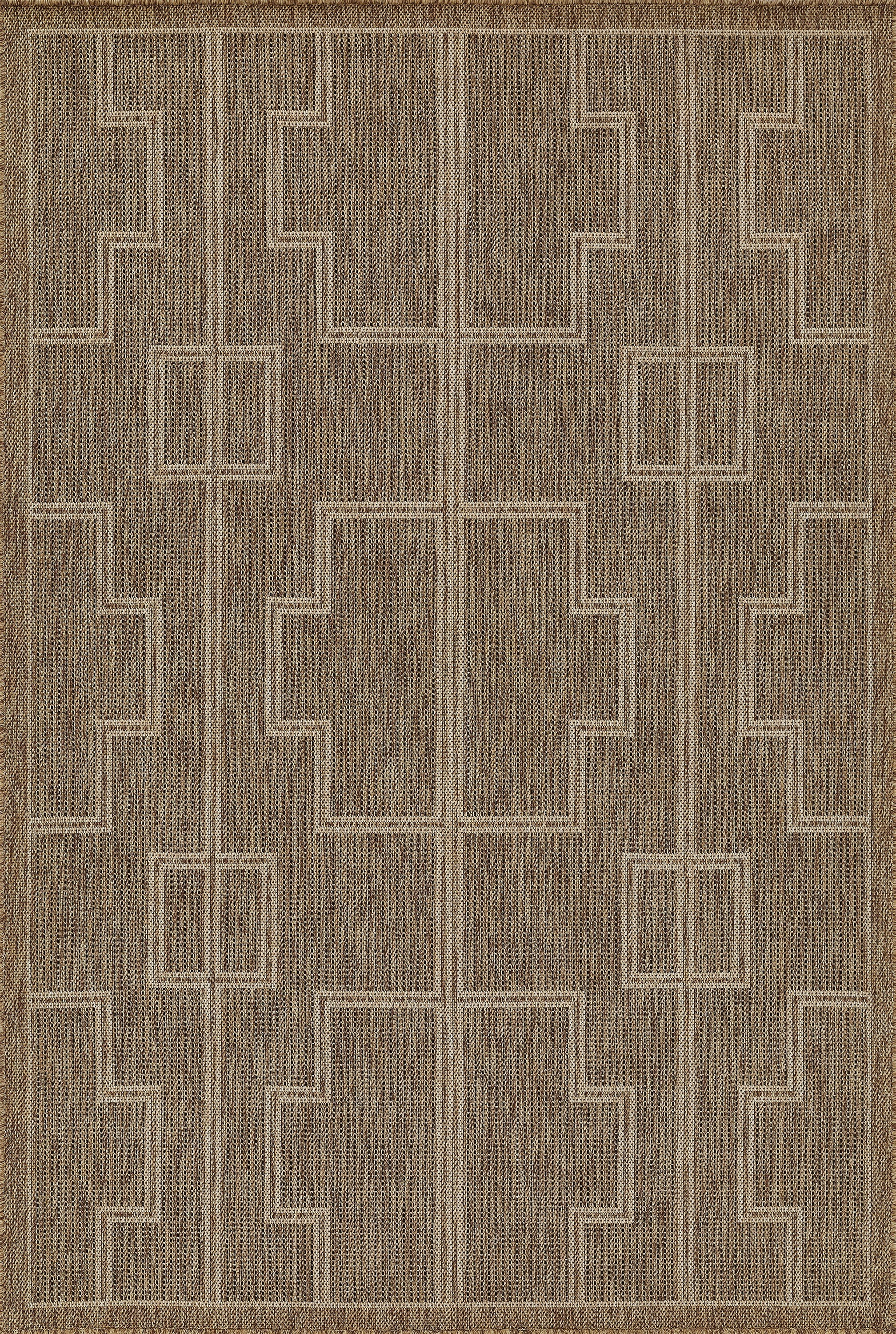 Momeni Hampton Geometric Natural Indoor Outdoor Rug 3'3" X 5'