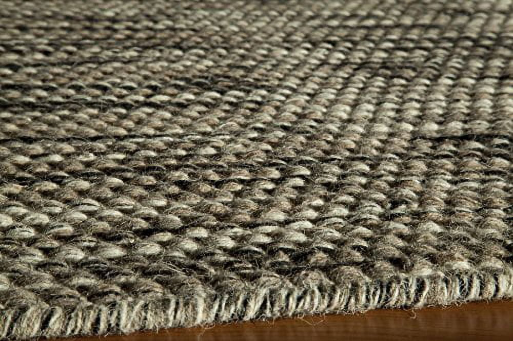 Momeni  Mesa Hand Woven Wool Contemporary Abstract Area Rug Natural Black 3' 6" x 5' 6" 4' x 6' Indoor,Accent,Handmade Brown Rectangle