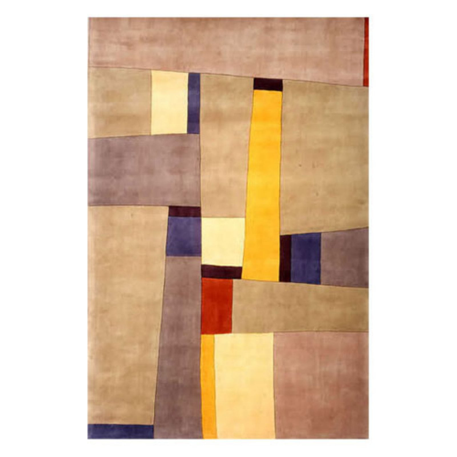 Momeni  New Wave Hand Tufted New Zealand Wool Contemporary Abstract Area Rug 3' 6" x 5' 6" Latex Free 4' x 6' Indoor,Handmade Rectangle