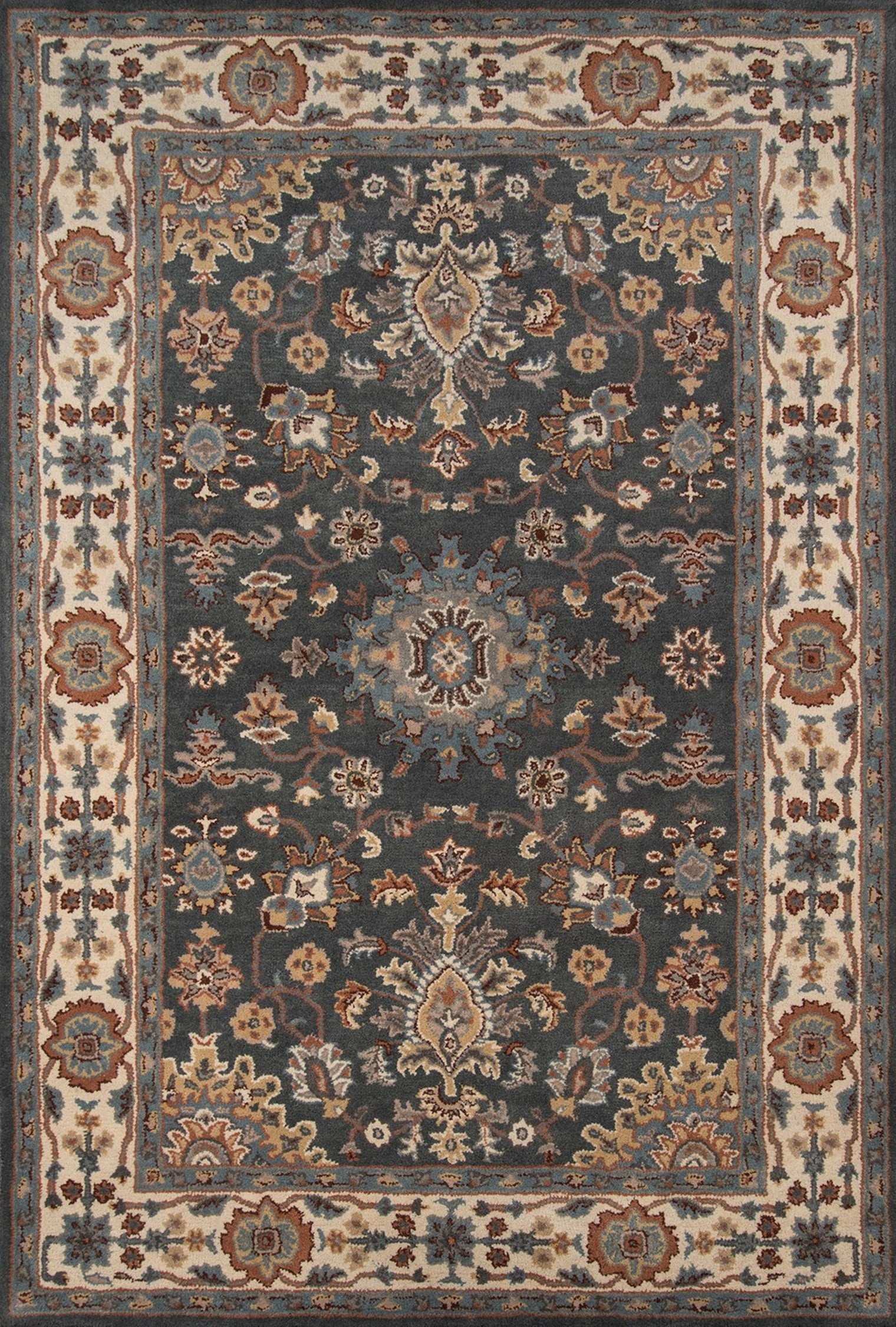 Momeni  Tudor Hand Tufted Wool Traditional Area Rug 3'6" x 5'6" Contains Latex 4' x 6' Indoor, Handmade Rectangle