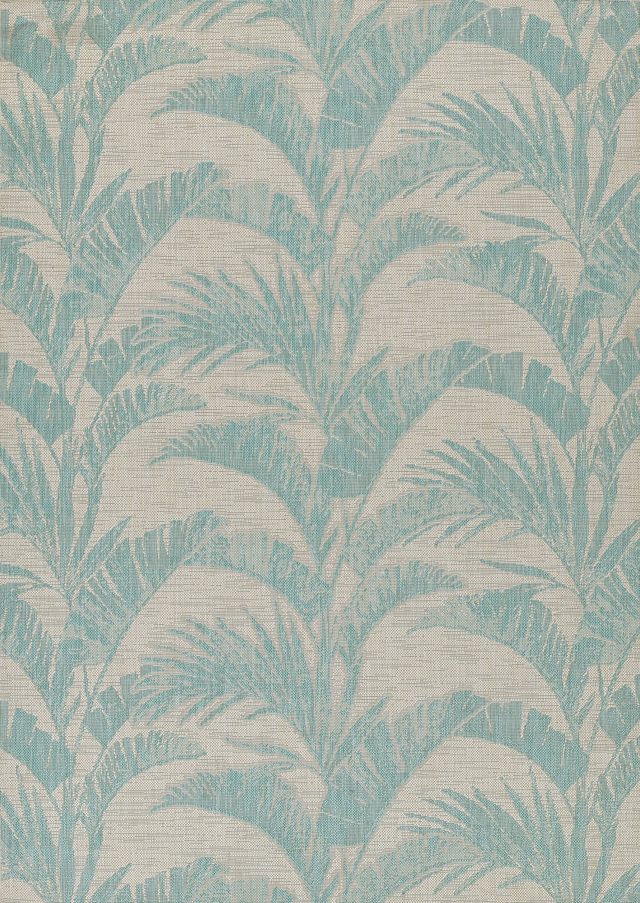Momeni Riviera Transitional Aqua Indoor Outdoor Rug 8' X 10'