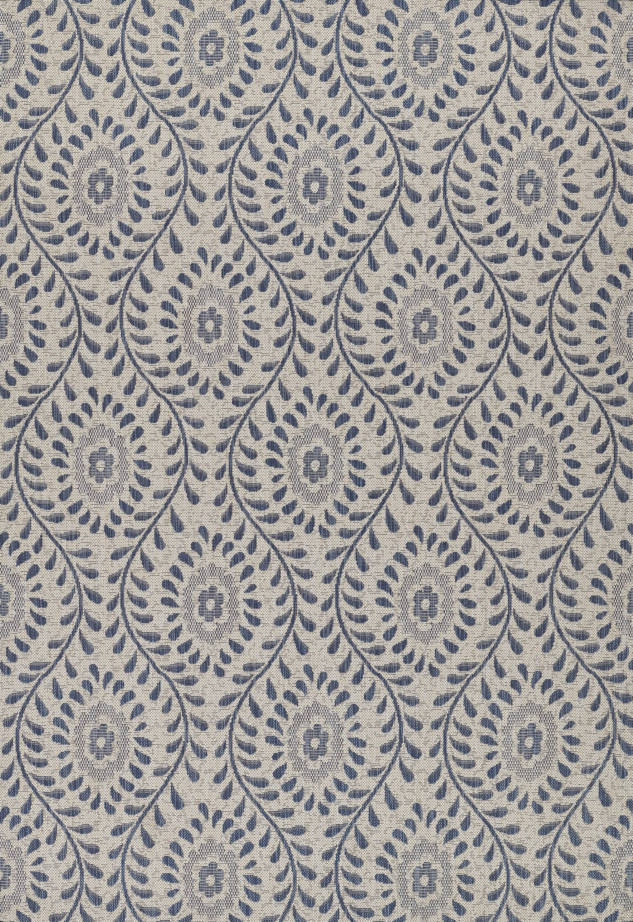 Momeni Riviera Transitional Blue Indoor Outdoor Rug 6'6" X 9'