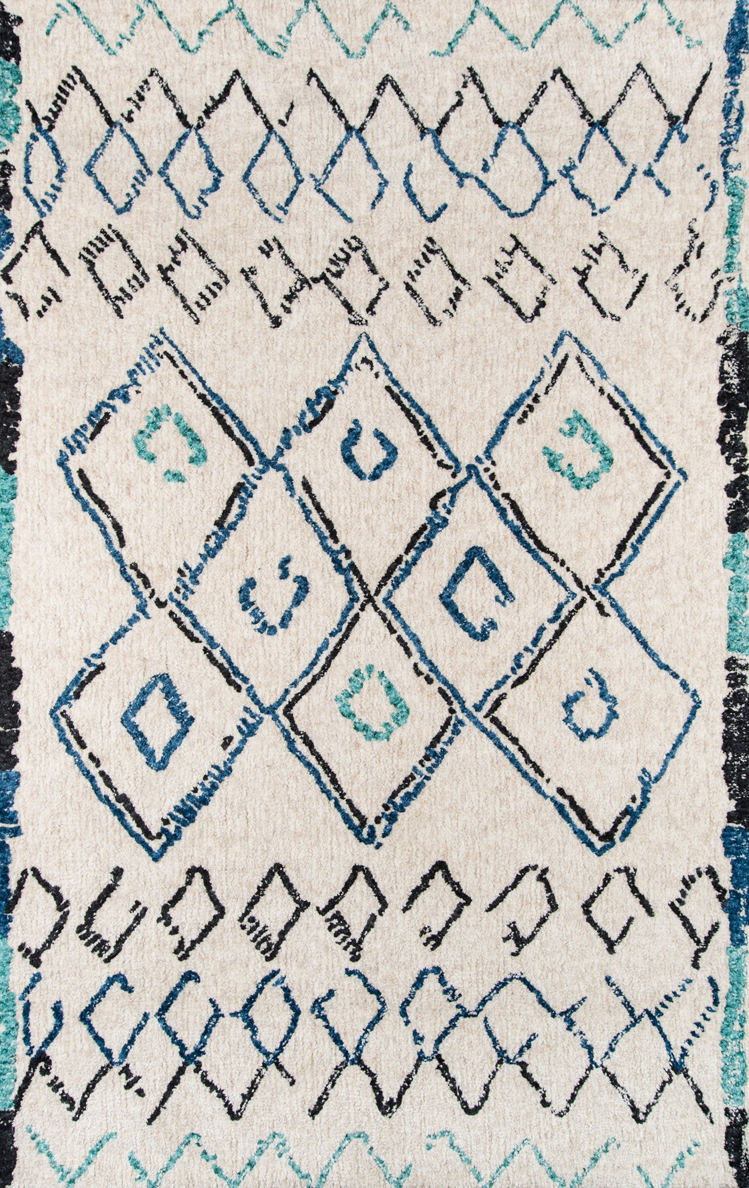 Momeni Rugs Margaux Table Tufted Contemporary Geometric Area Rug, 2'0" x 3'0", Ivory