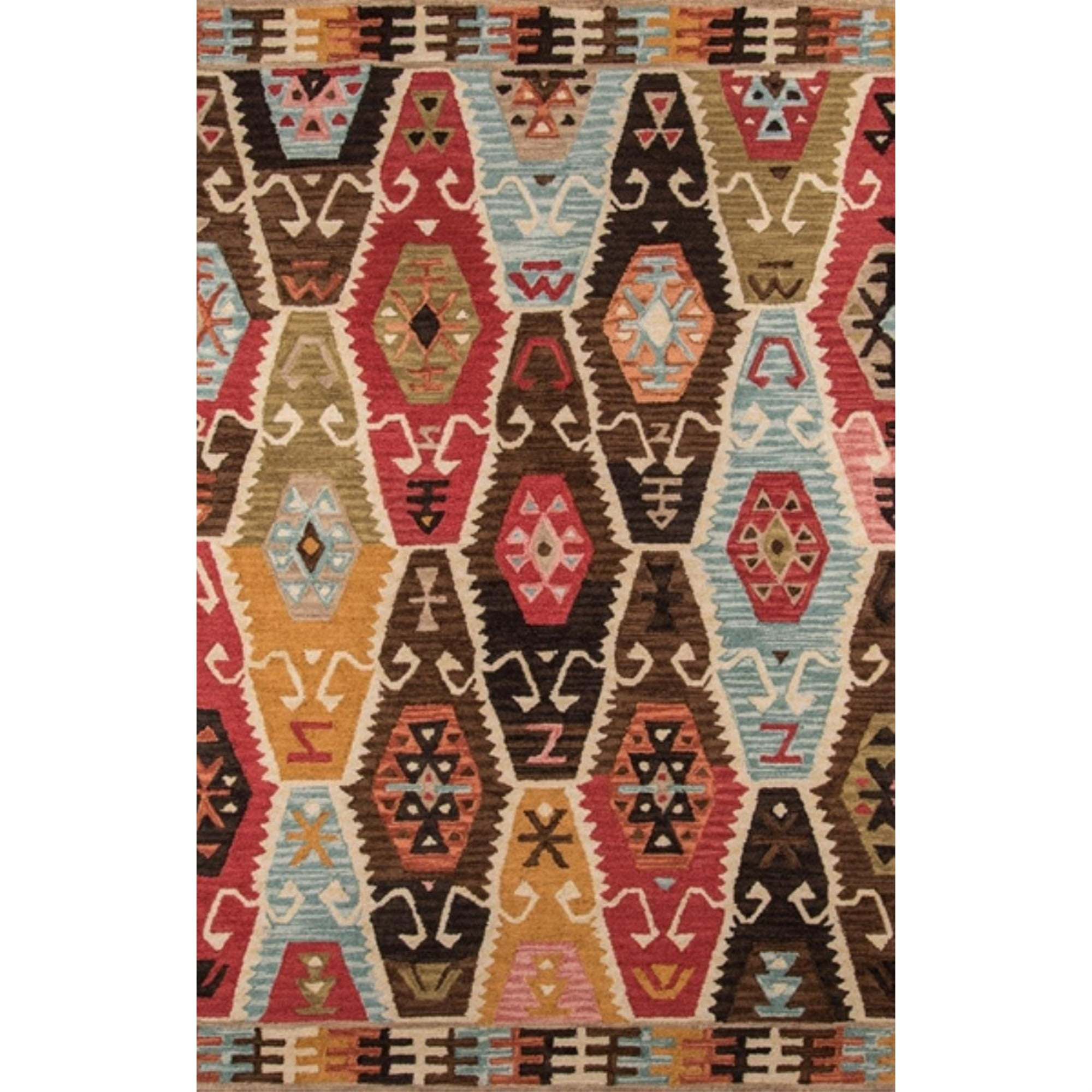 Momeni Rugs Tangier Collection, 100% Wool Hand Tufted Tip Sheared Transitional Area Rug, 7'6" x 9'6", Multicolor