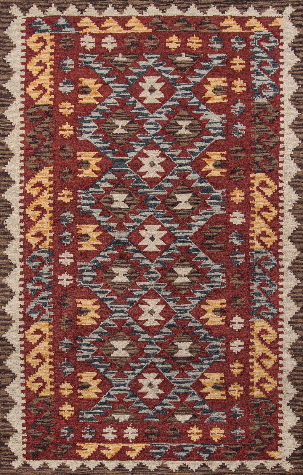 Momeni Tangier Area Rug, Red, 3'6" X 5'6"