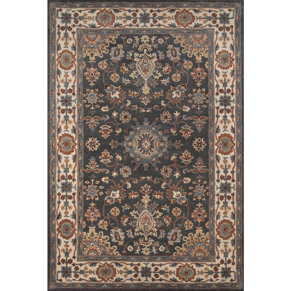 Momeni Traditional Rectangle Area Rug, Grey, 7'6" X 9'6"