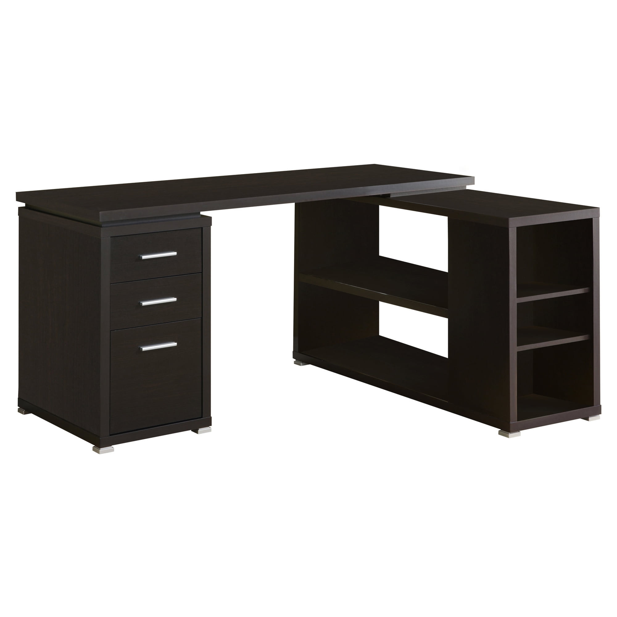 Monarch Specialties Computer Desk, Home Office, Corner, L Shape, Work, Laptop, Brown Laminate