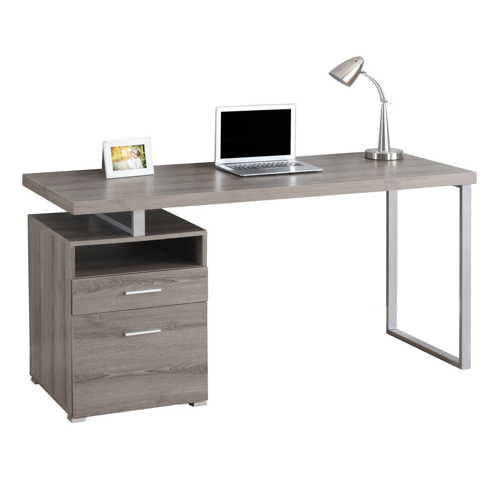 Monarch Specialties Computer Desk, Home Office, Laptop, Storage Drawers, 60"L, Work, Brown Laminate