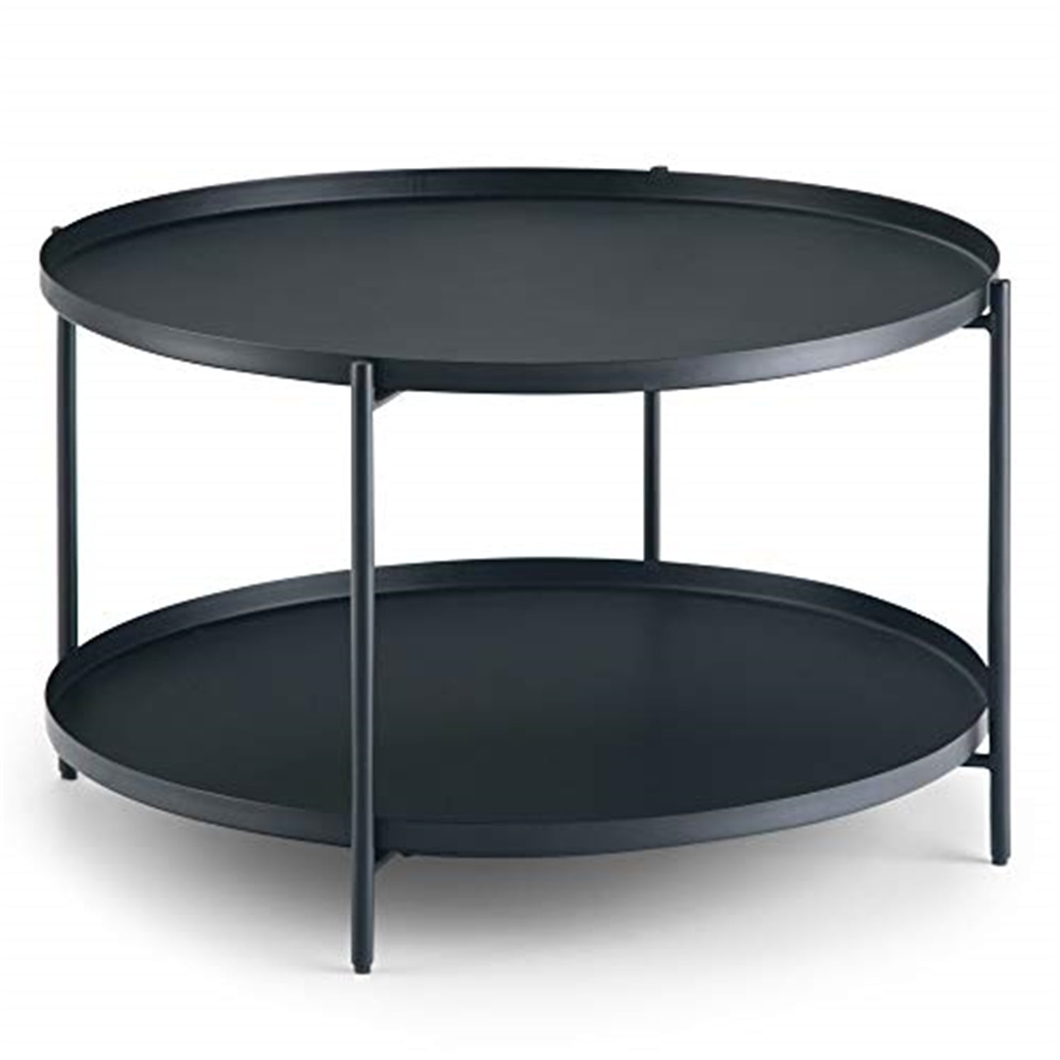 Simpli Home Monet Industrial 32 " Metal Metal Coffee Table in Black