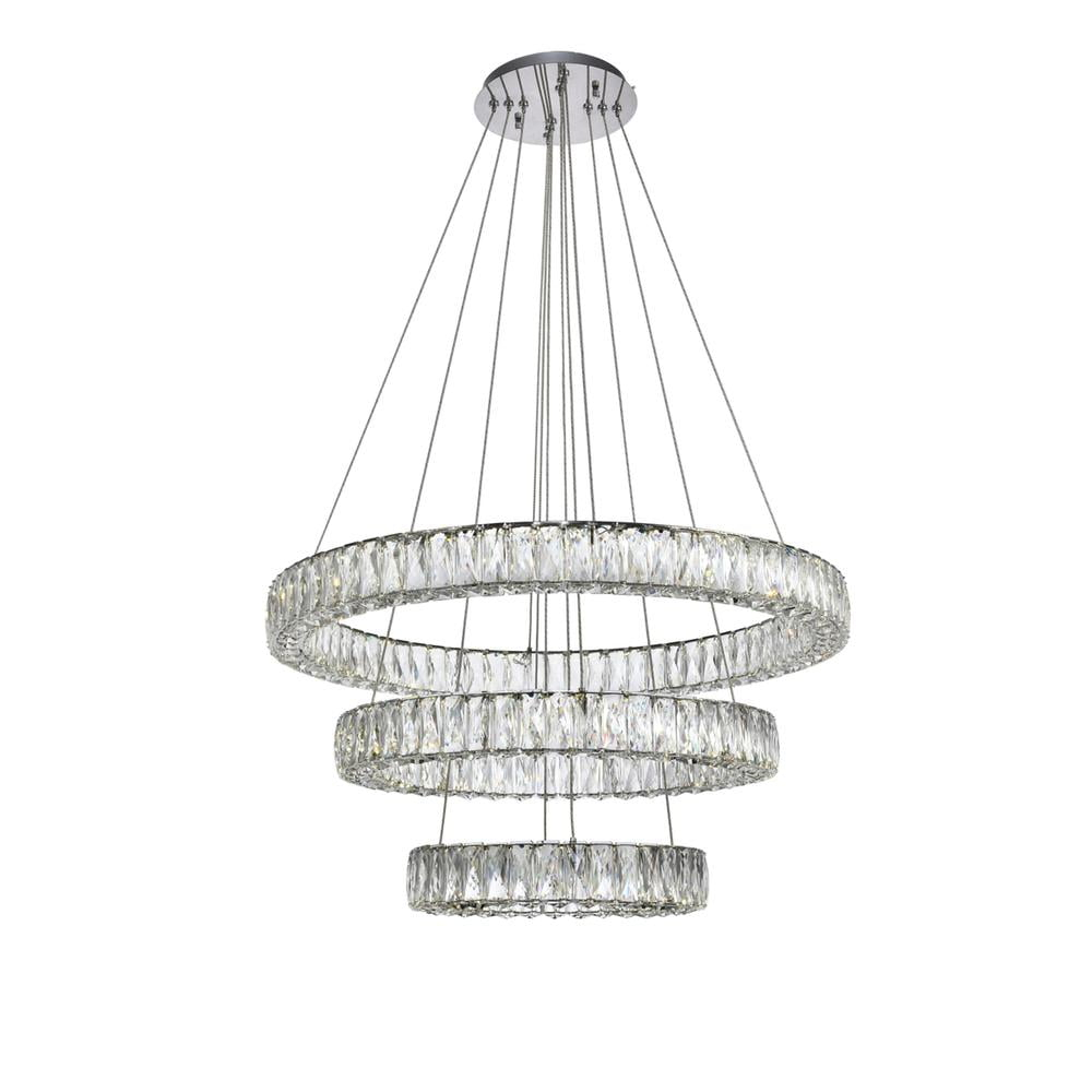 Monroe Integrated LED chip light Chrome Chandelier Clear Royal Cut Crystal