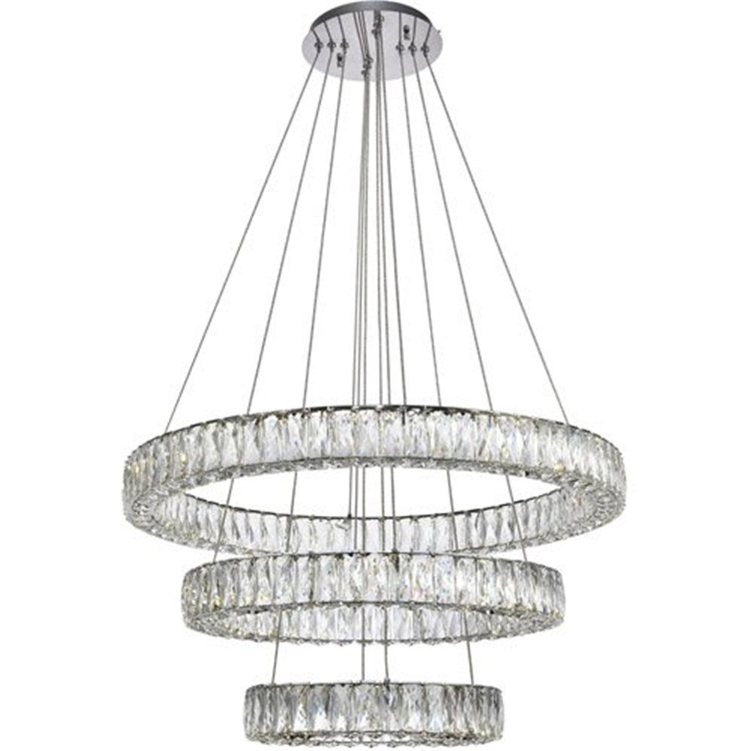 Monroe Integrated LED chip light Chrome Chandelier Clear Royal Cut Crystal