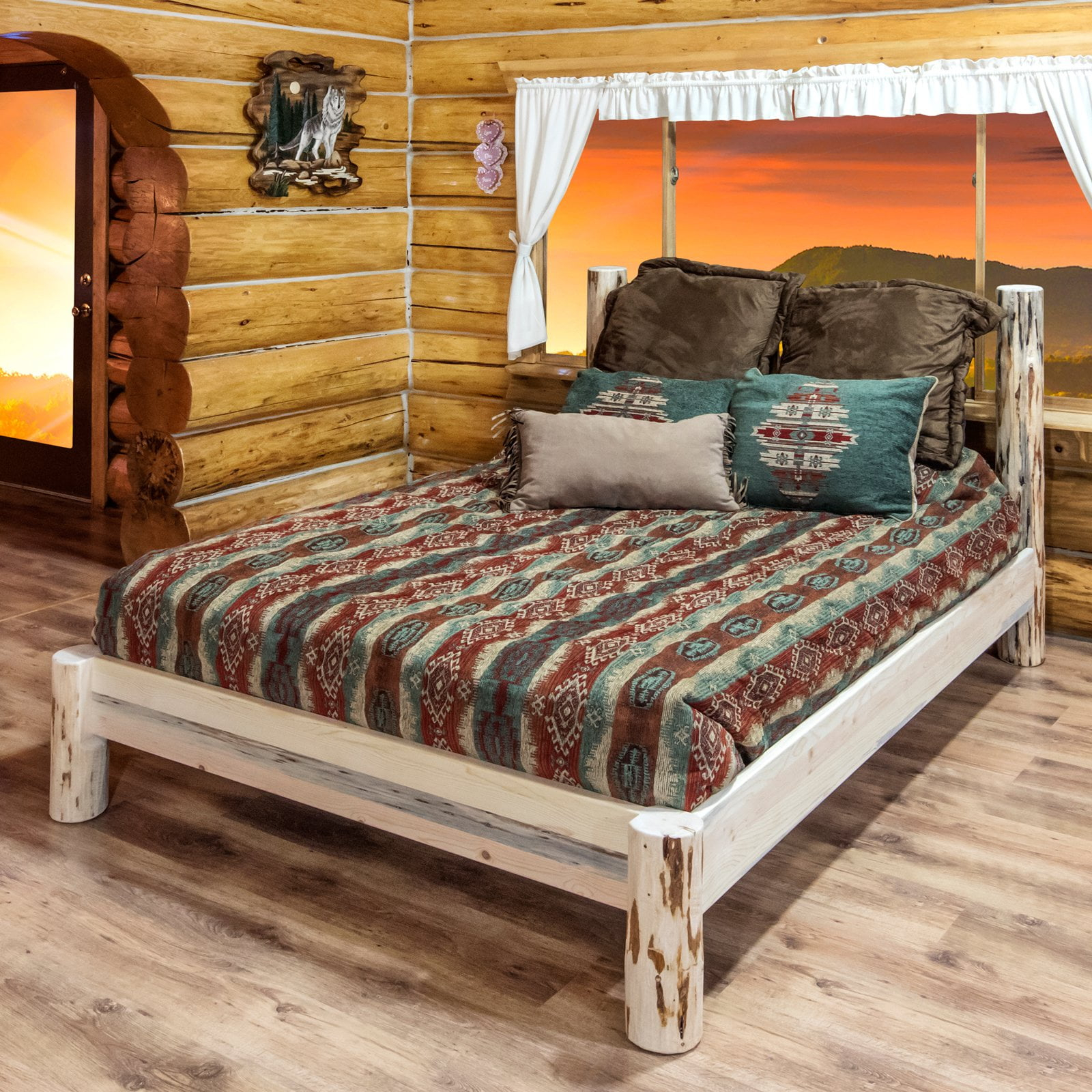 Montana Collection Queen Platform Bed w/ Storage, Ready to Finish