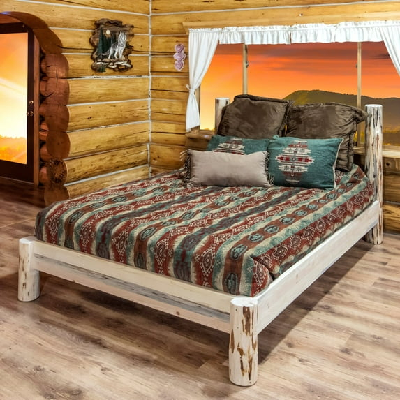 Montana Collection Queen Platform Bed w/ Storage, Ready to Finish