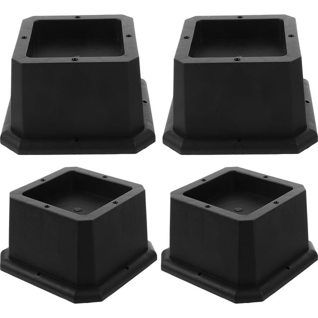 Furniture Risers 2 Inch Bed Risers Heavy Duty Adjustable Dorm Bed Lifts Risers Table Desk Chair Leg Extenders 4 Pack Black