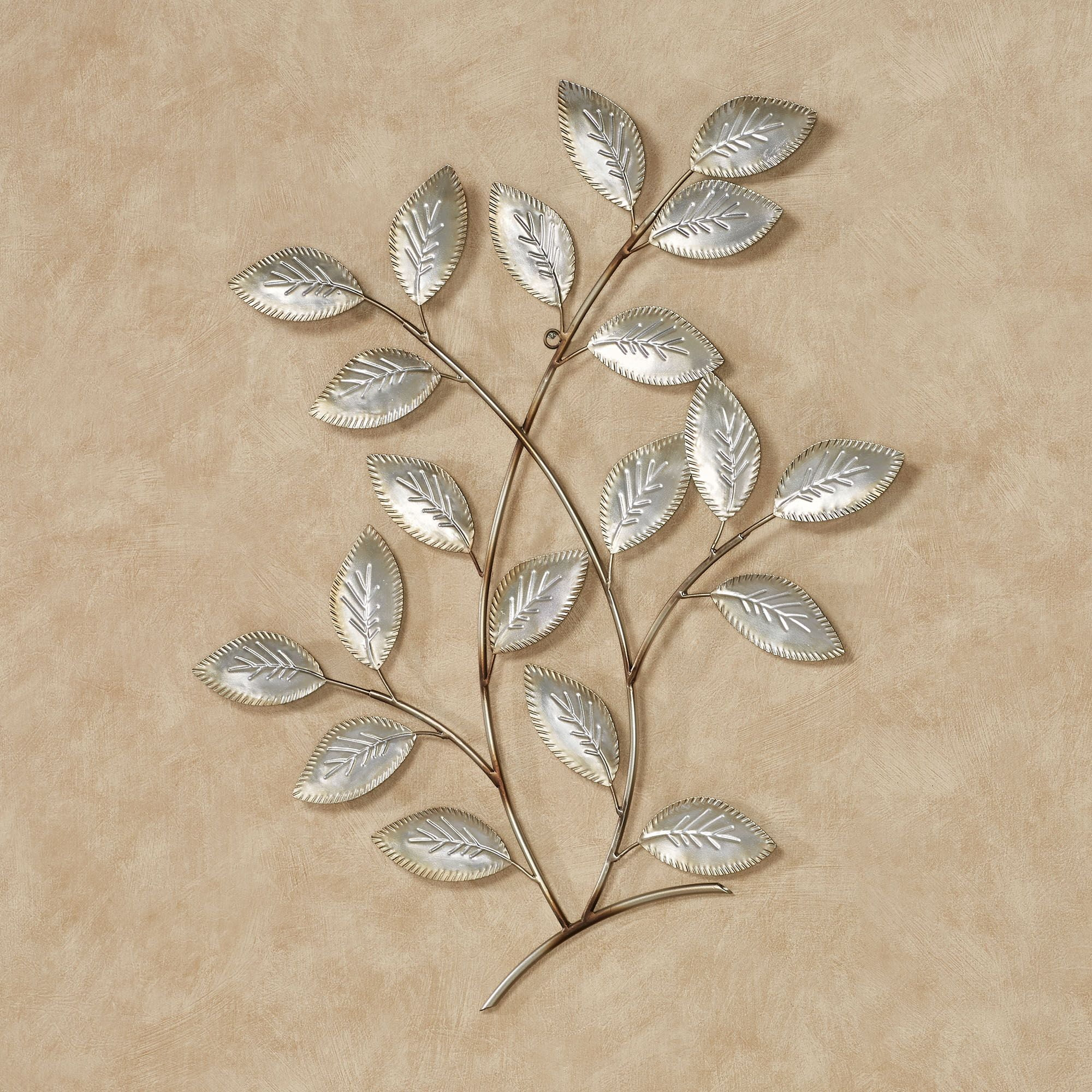 Moonlight Reflections Leaf Wall Art Platinum