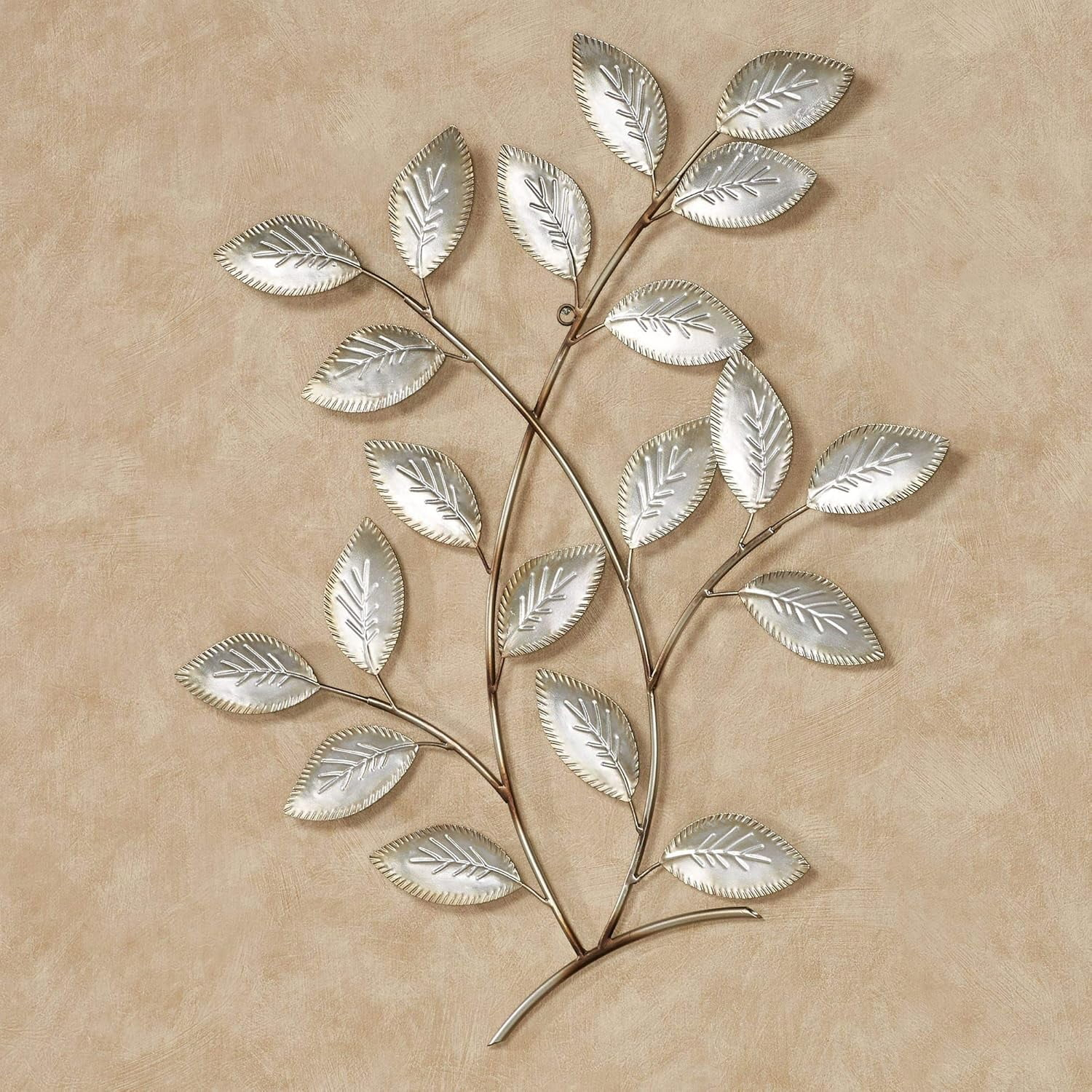 Moonlight Reflections Leaf Wall Art Platinum
