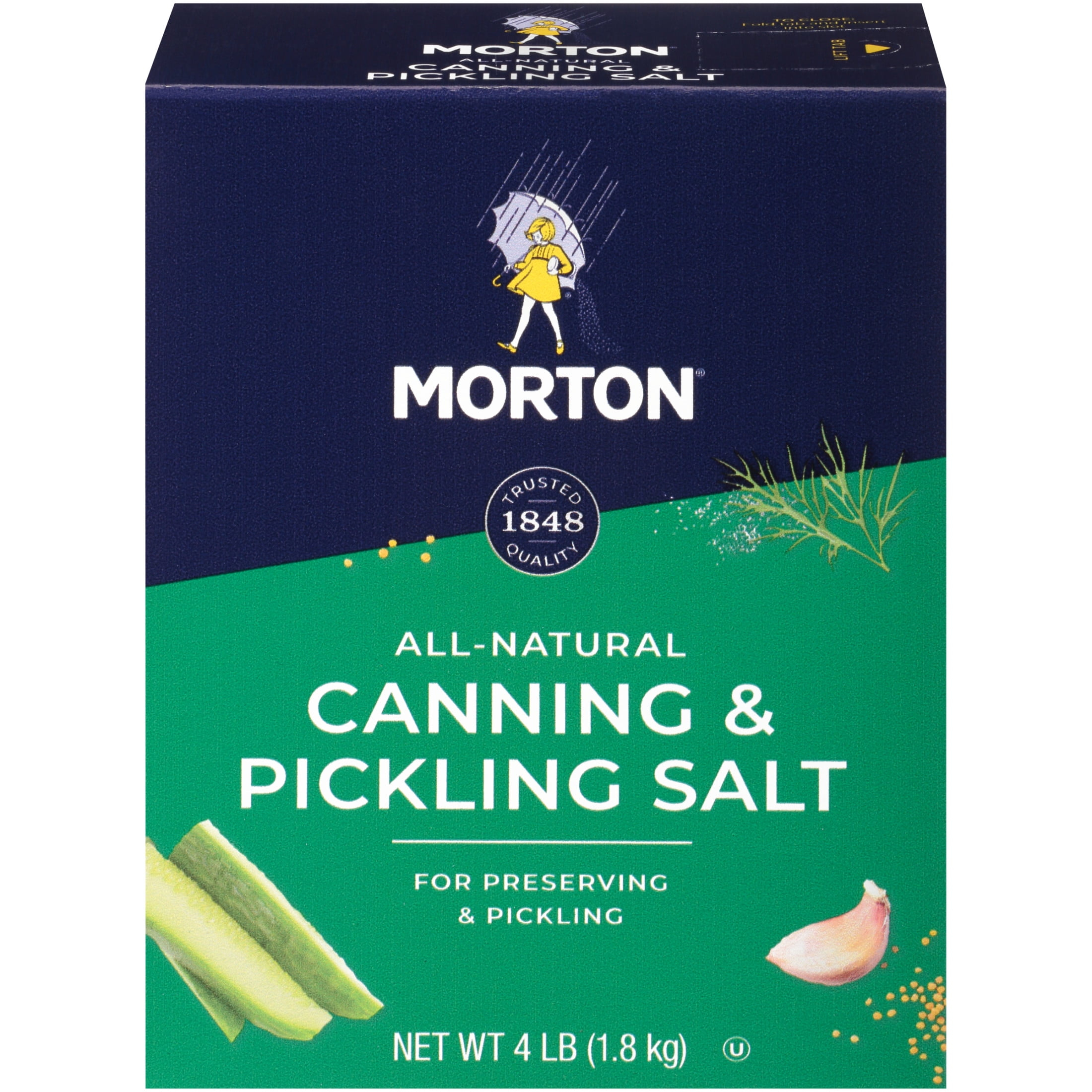 Morton® Canning & Pickling Salt, for Preserving and Pickling, 4 lb Box