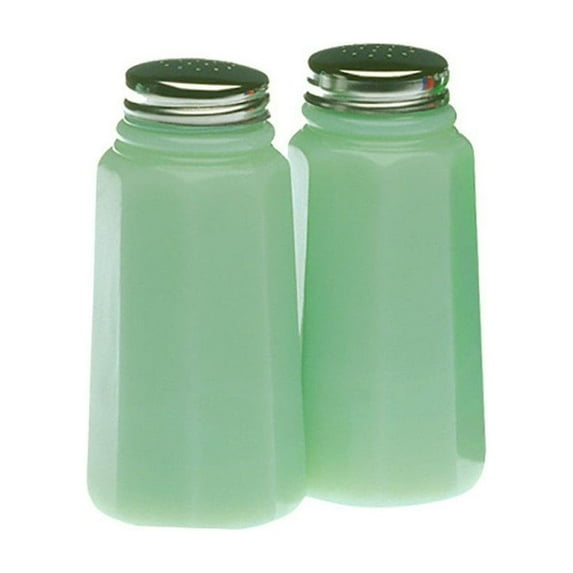Mosser Glass Panel Salt and Pepper Shakers | Jade