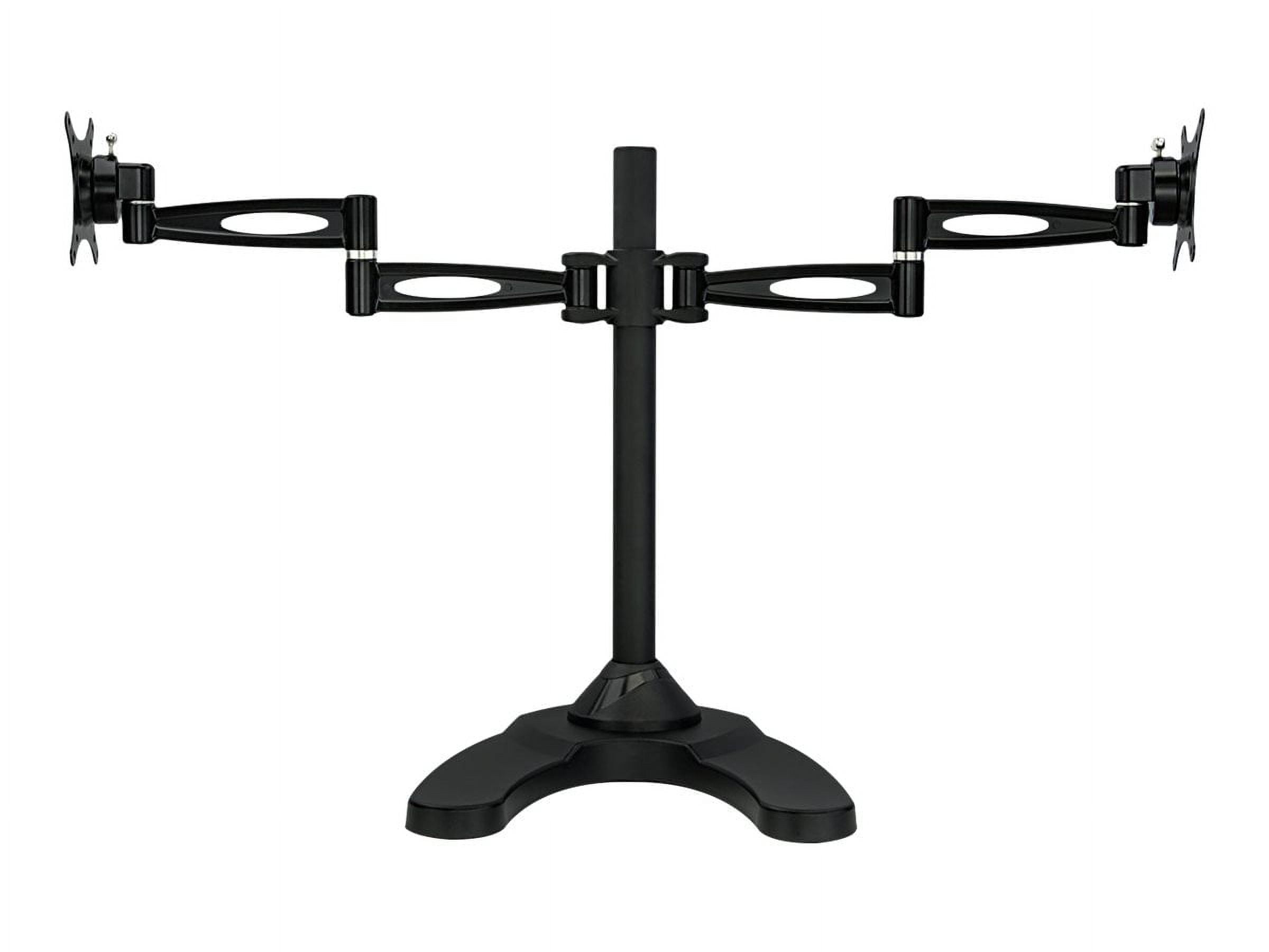 Dual Arm Freestanding Monitor Stand Height Adjustable 2 Screen Desk Mount