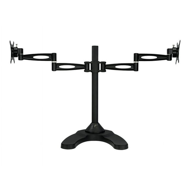 Dual Arm Freestanding Monitor Stand Height Adjustable 2 Screen Desk Mount