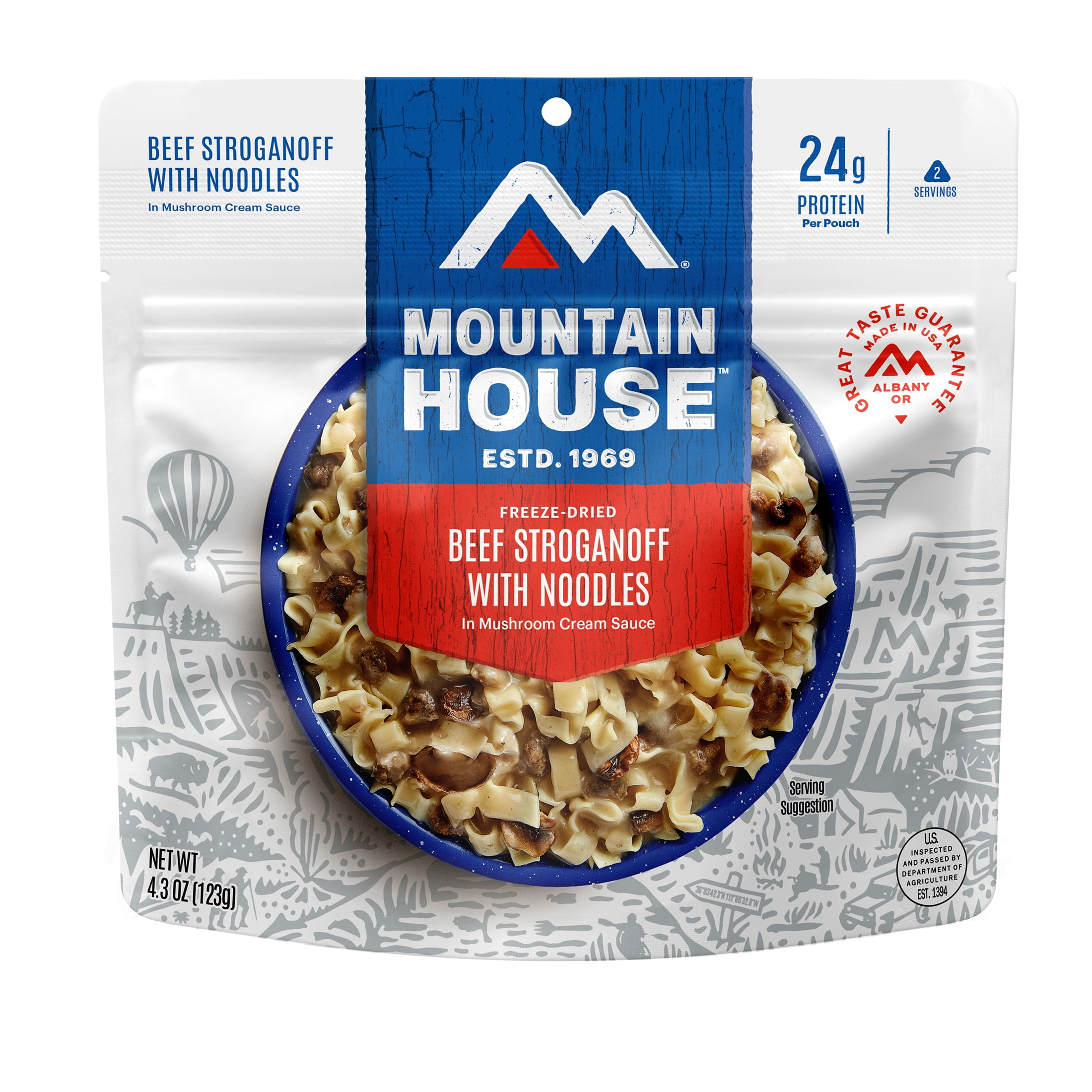 Mountain House Beef Stroganoff w/Noodles, Freeze-Dried Food, 2 Servings, Not Gluten Free