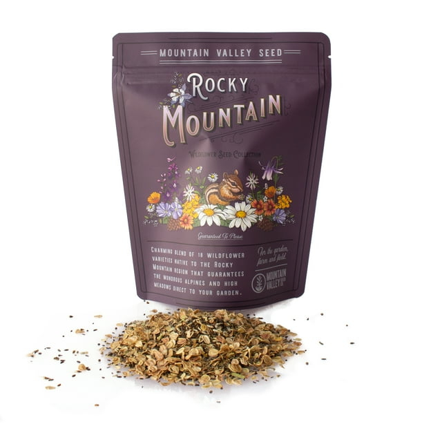 Mountain Valley Seed Company Rocky Mountain Wildflower Mix, 80,000 Flower Seeds, 18 Assorted