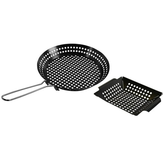 Mr. Bar-B-Q Premium Heavy Duty Non-Stick Mini Grill Topper | Rust Resistant Grill Pan with Handles | Easy to Use Grilling Accessories | Great for Seafood & Vegitables, Small