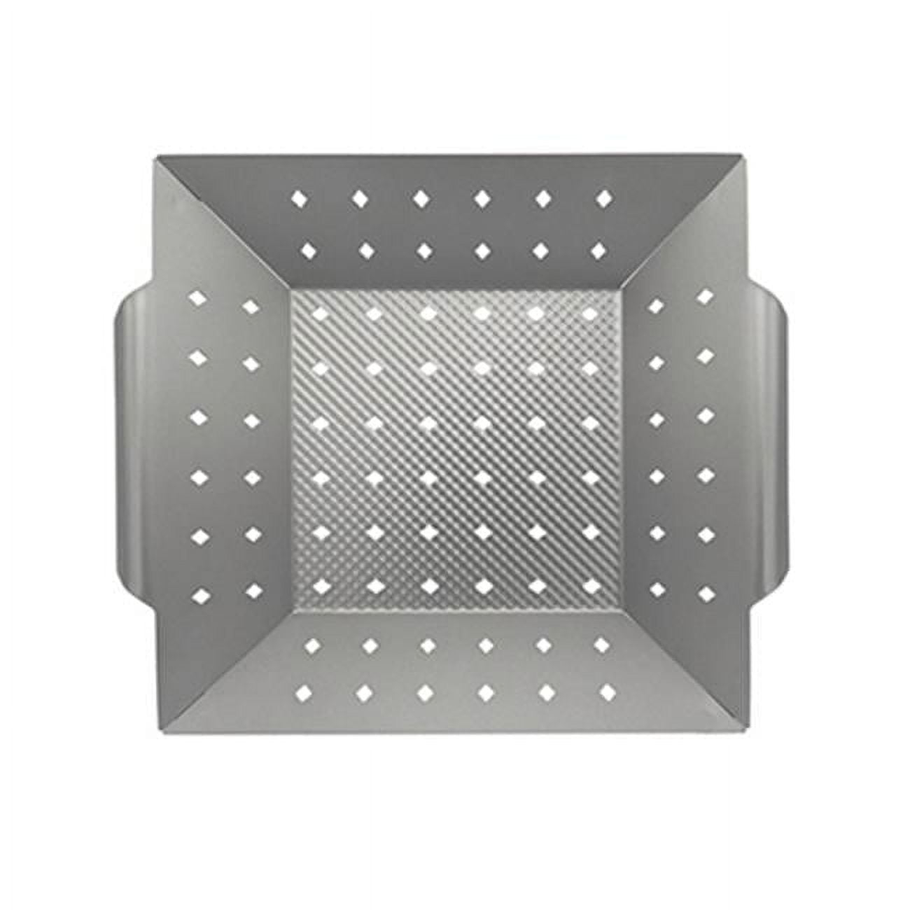Mr. Bar-B-Q Products 257120 Grill Zone Non-Stick Embossed Wok Topper, Brushed Silver