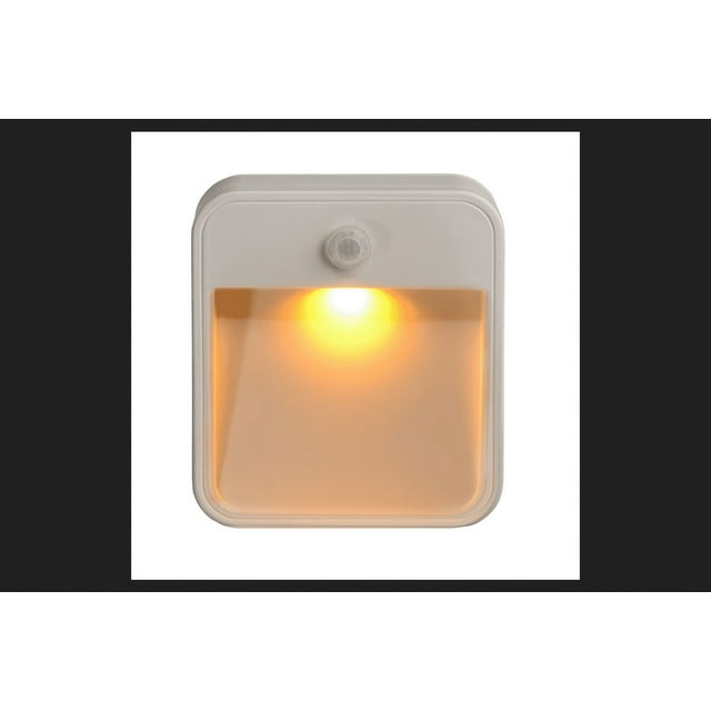 Battery-Operated, Motion-Sensing, Stick-On, Perfect for Sleep, White Amber LED Nightlight