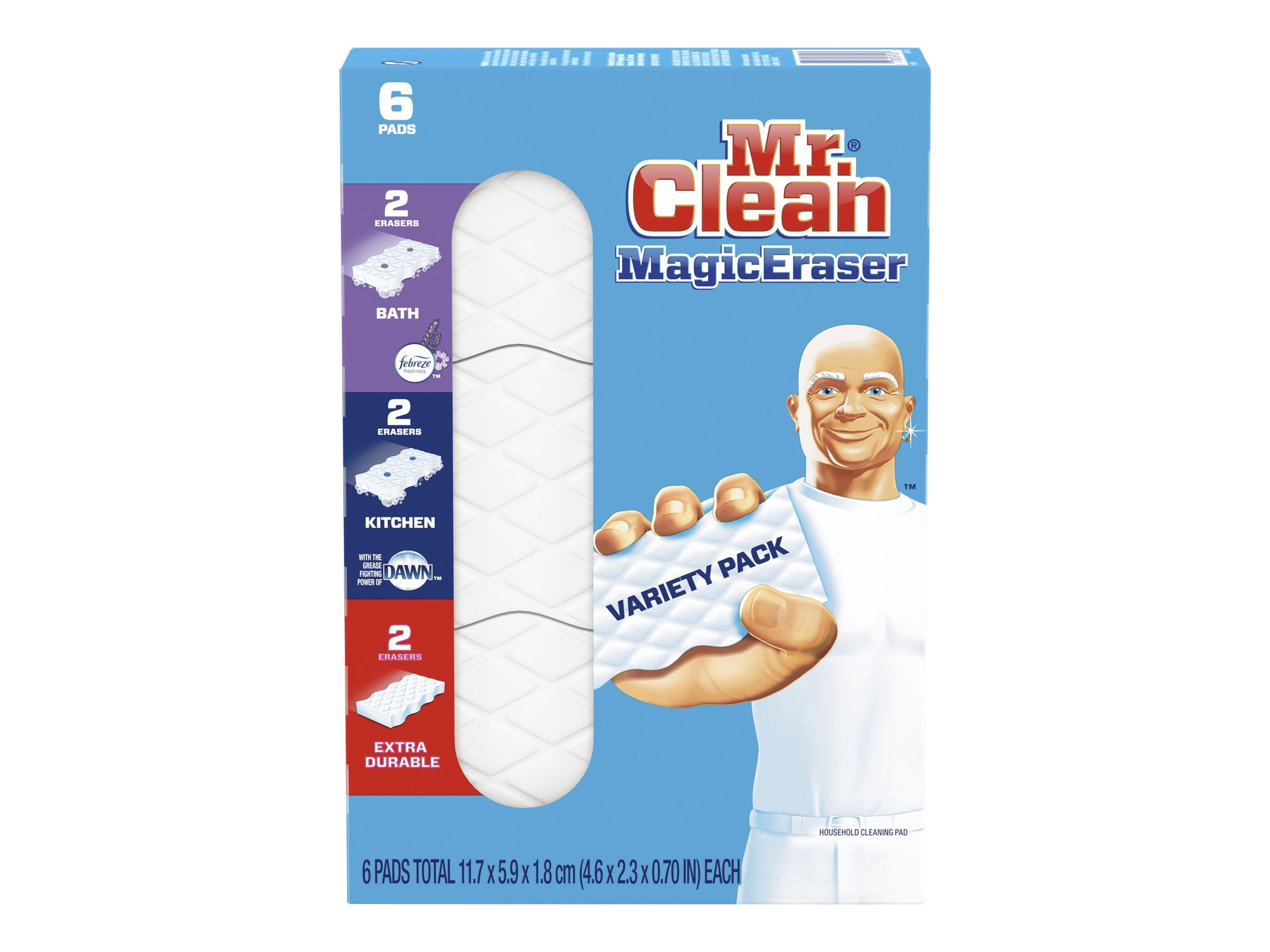 Mr. Clean Magic Eraser Variety Pack Foam Cleaning Pads, 12 Count