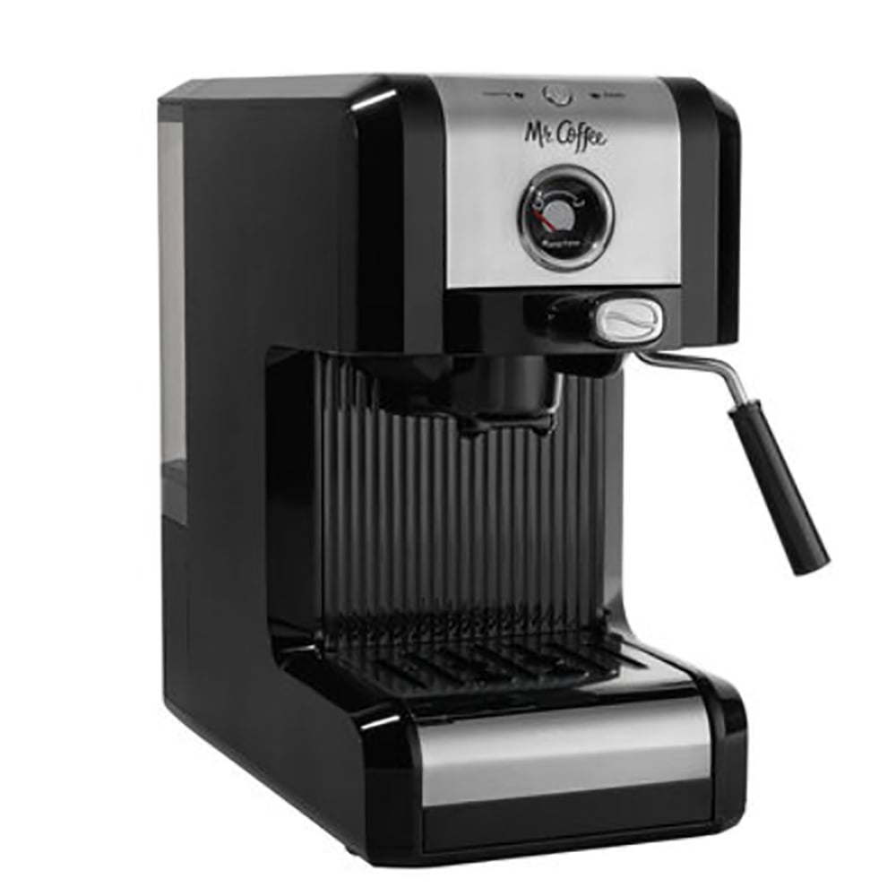 Matte Black 6-Cup Pump Espresso Machine with Steam Wand