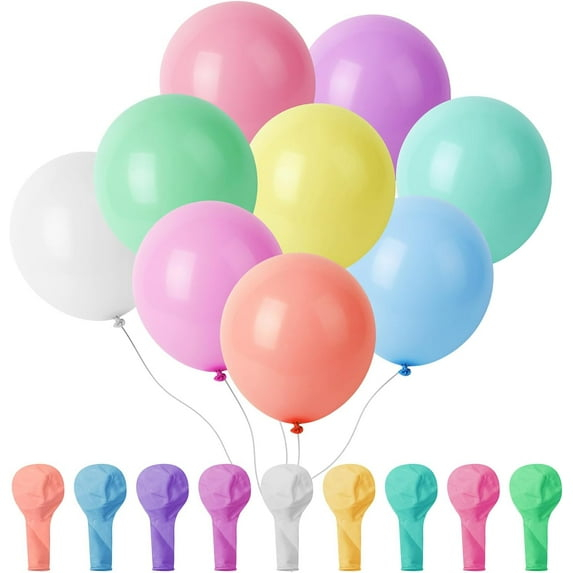 Mr. Pen- Balloons, 12 Inch, 54 Pack, Assorted Colors, Party Balloons, Rainbow Balloons, Latex Balloons, Balloons for Birthday Party
