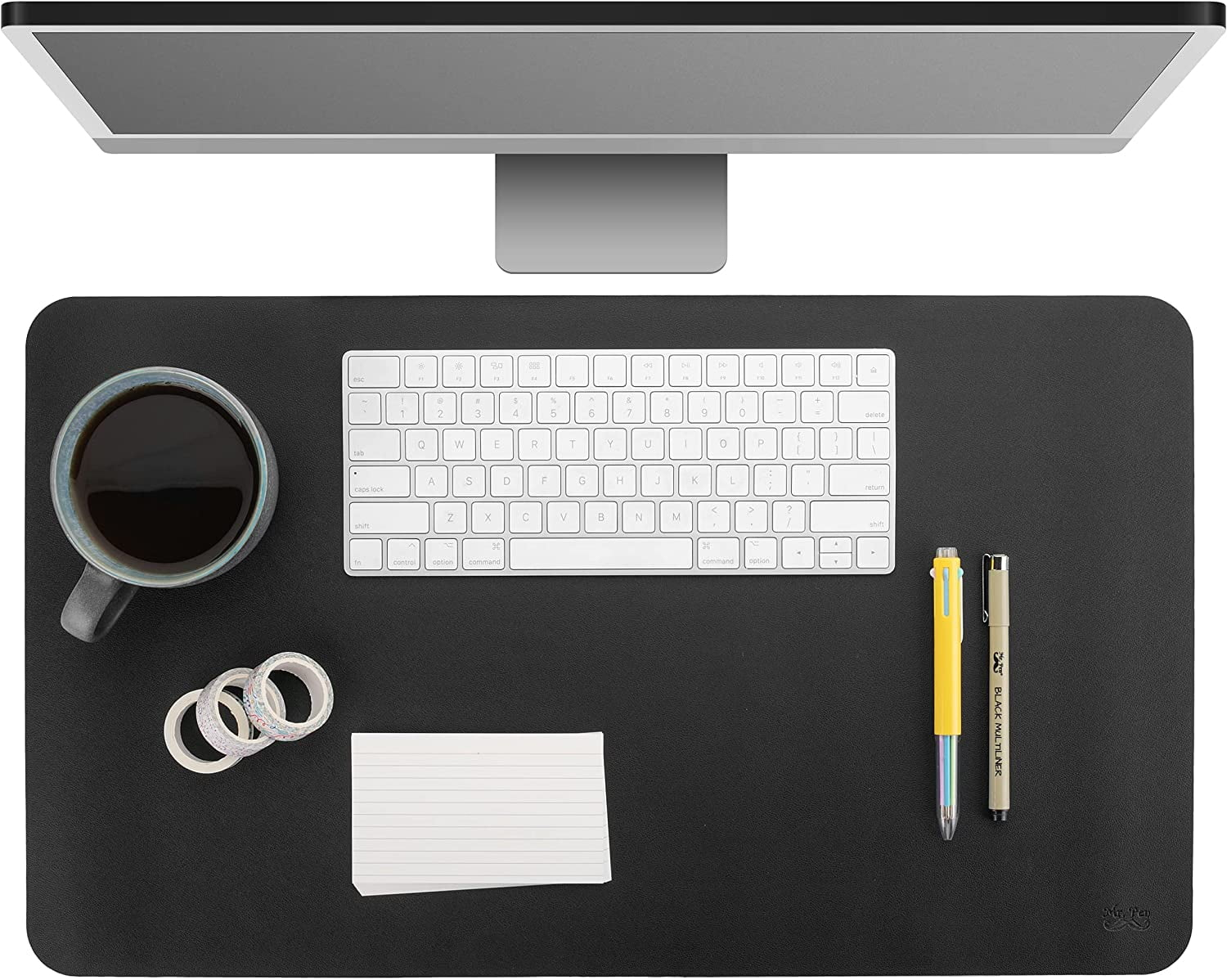 Mr. Pen- Desk Mat, Dual-Sided, 23.6" x 13.7", Leather Desk Pad, Desk Mouse Pad