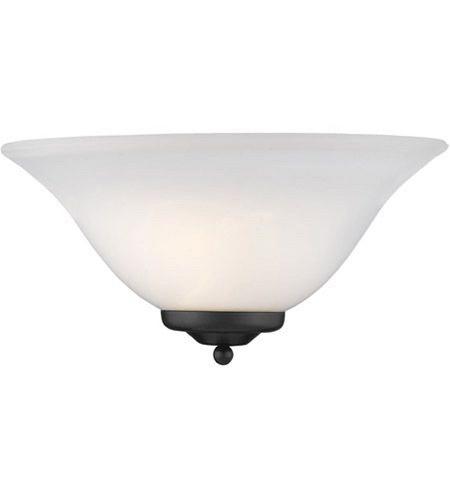 Golden Lighting Sloane 1-Light Wall Sconce in Matte Black with Opal Glass
