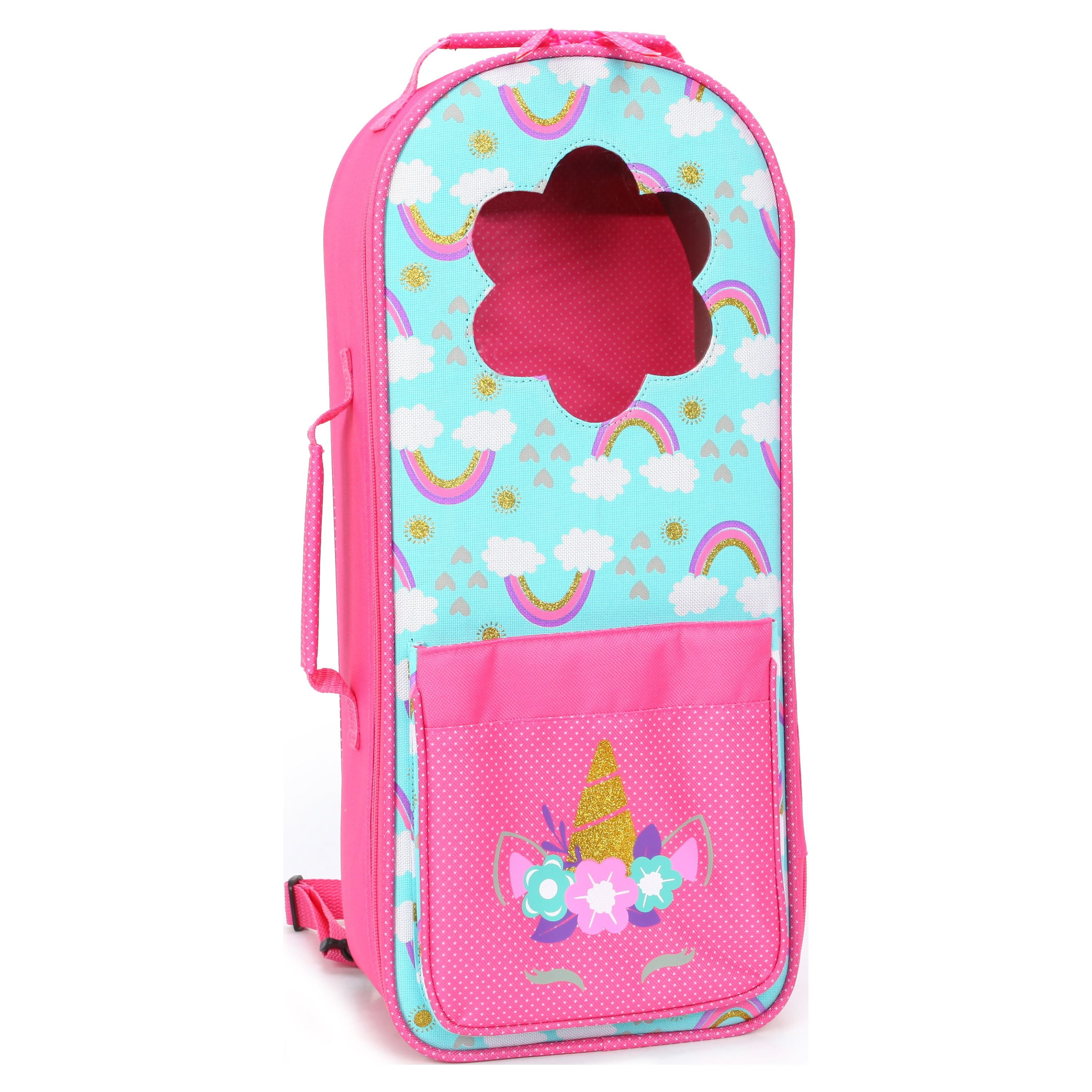 My Life As 19.50" Backpack Doll Carrier for One 18" Doll, Pink and Blue, Doll Accessories