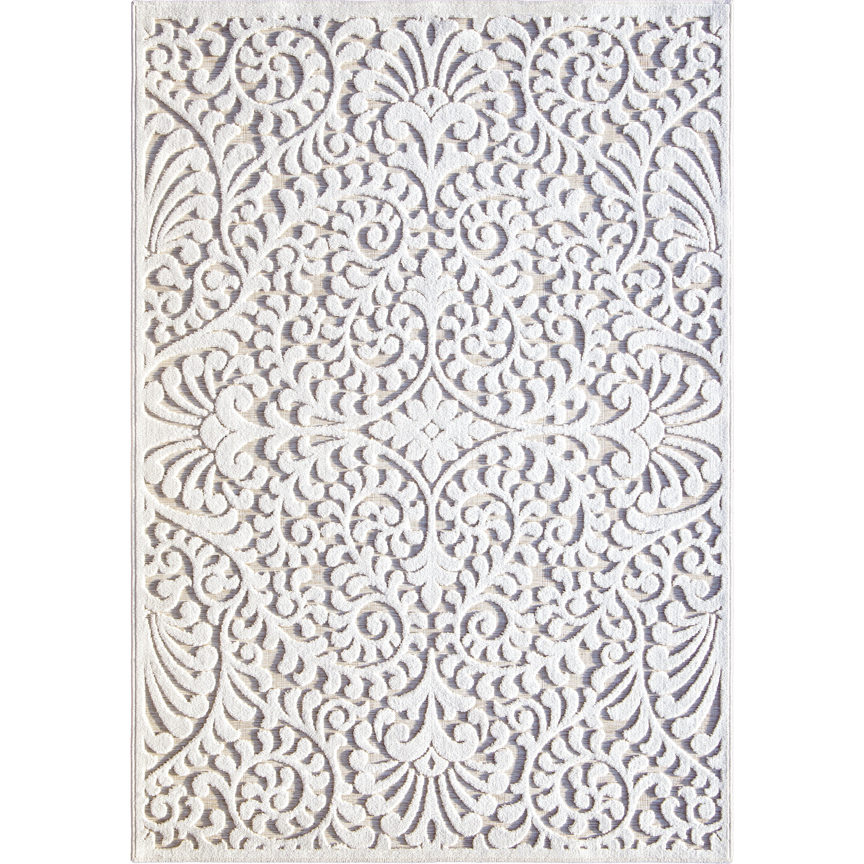 My Texas House Bluebonnets 3'11" X 5'5" Driftwood Floral Outdoor Rug
