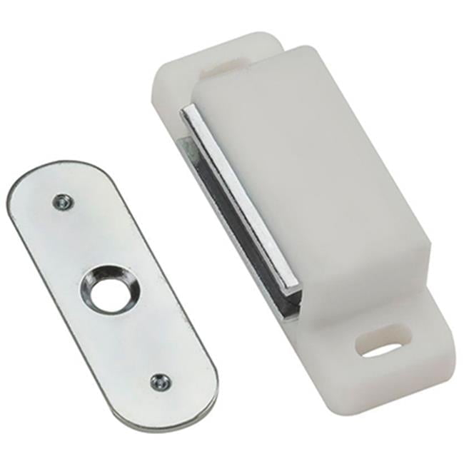 National Hardware 2-1/32 in. W X 2 in. L White Metal Magnetic Catch 1 pk
