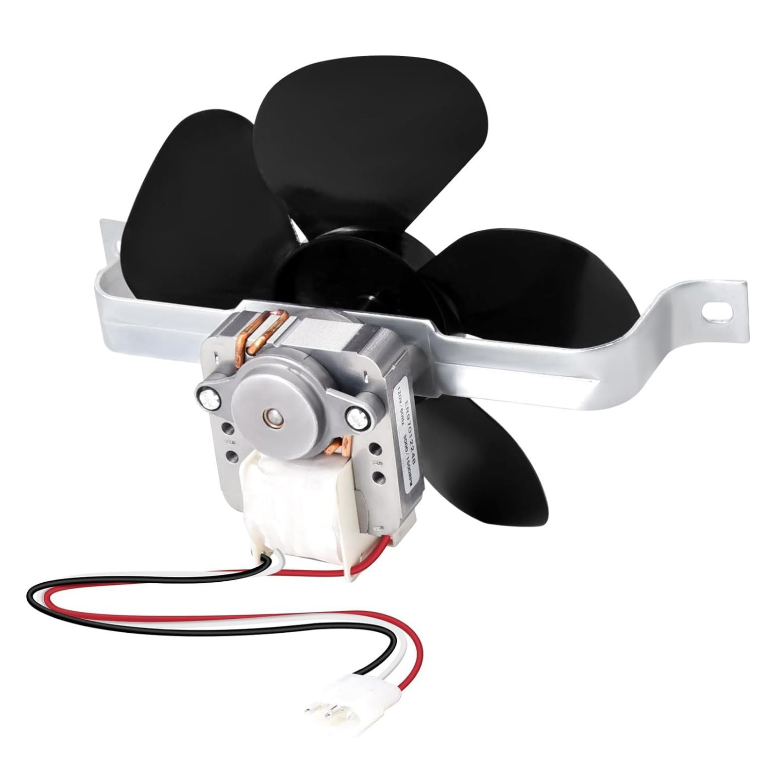 Efficient Dual-Speed Black and Silver Range Hood Fan Motor Assembly