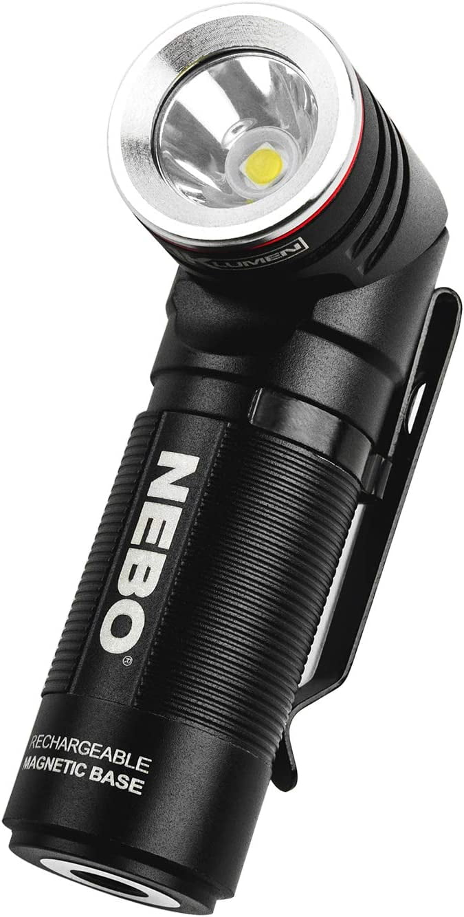 "NEBO SWYVEL 1000 Lumen Rechargeable Flashlight: Rotating Head, 5 Modes, Magnetic Base - Black"