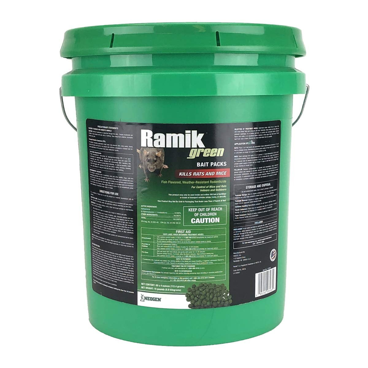 Ramik Green Pellet Bait Pack Rat And Mouse Poison (60-Pack) 116305