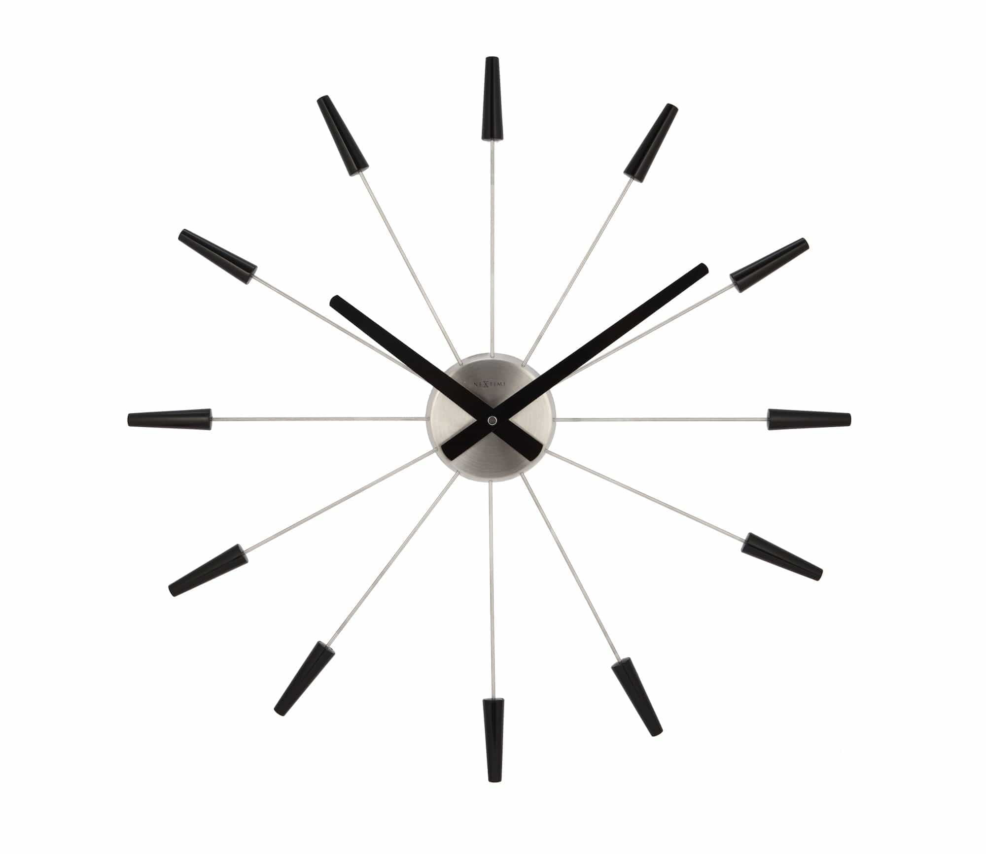 NEXTIME WALL CLOCK PLUG INN - BLACK