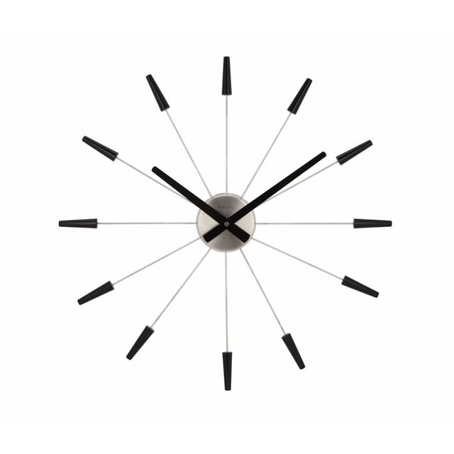 NEXTIME WALL CLOCK PLUG INN - BLACK
