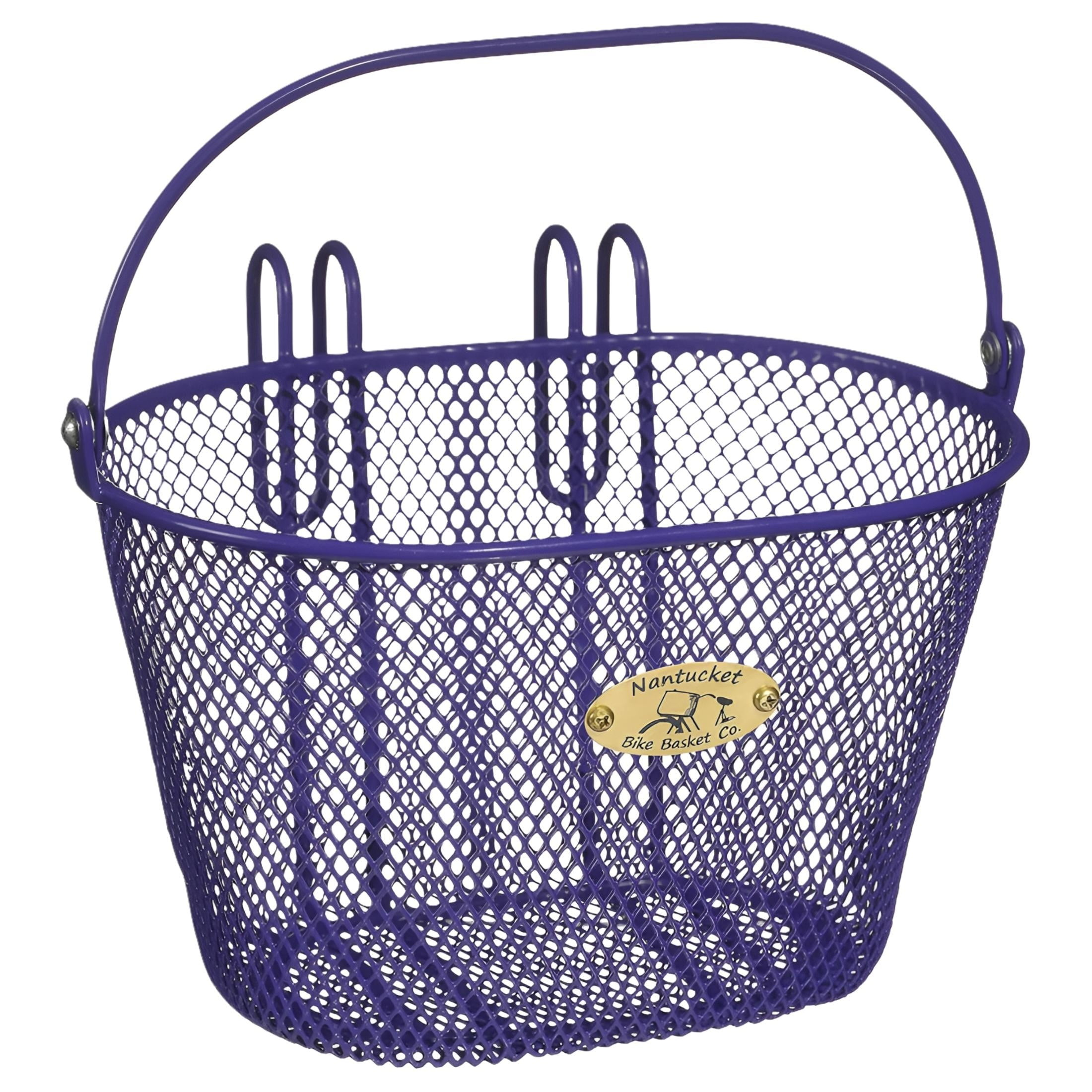 Nantucket Bicycle Basket Co. Surfside Child Mesh Wire Basket, Purple